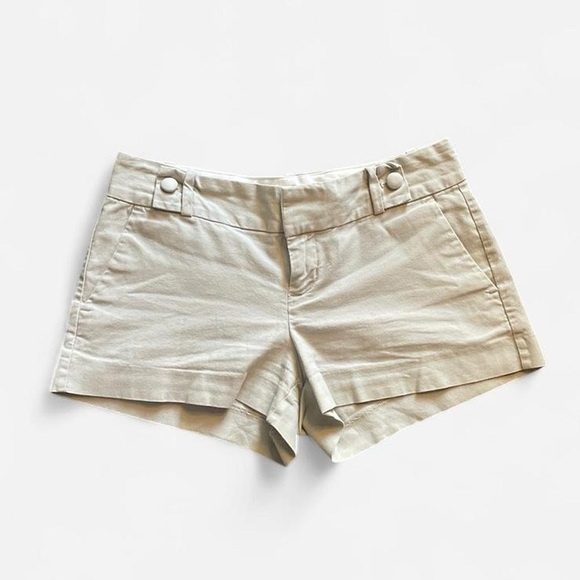 Banana Republic Pants - Banana Republic Light Cream Low-Rise Button-Tab Mini Shorts